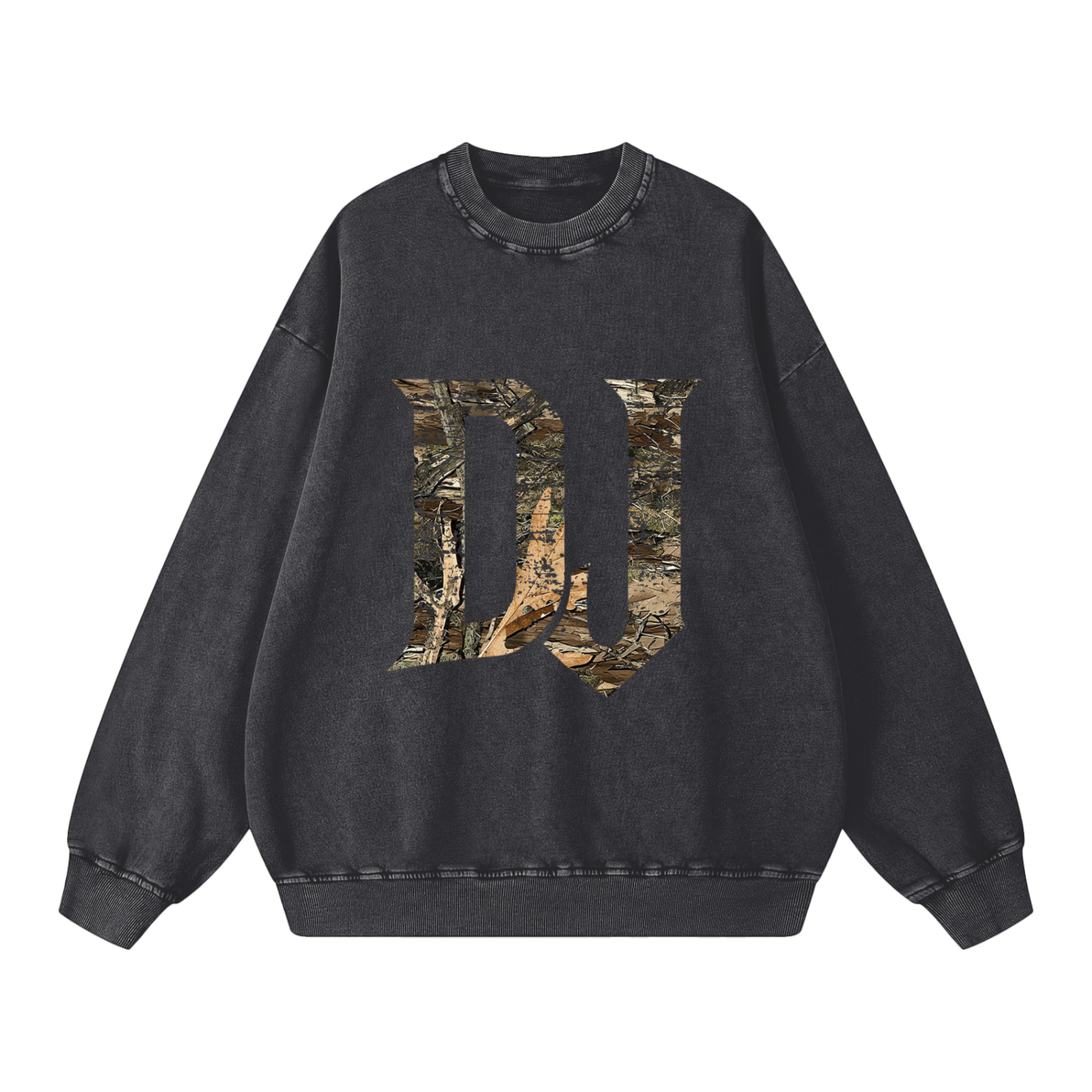 CAMO DJ CREW NECK SWEATSHIRT