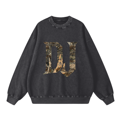 CAMO DJ CREW NECK SWEATSHIRT