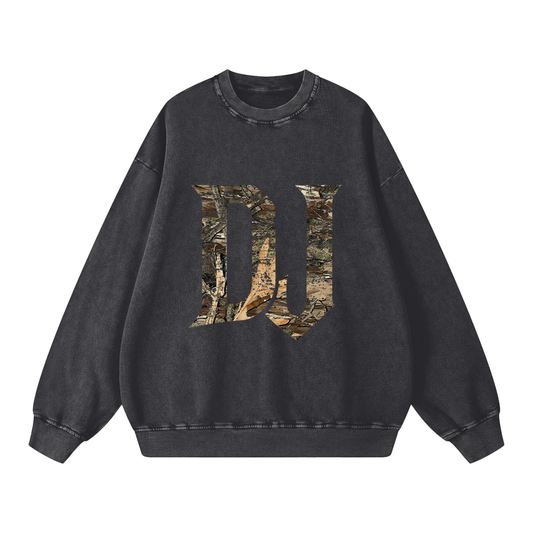 CAMO DJ CREW NECK SWEATSHIRT